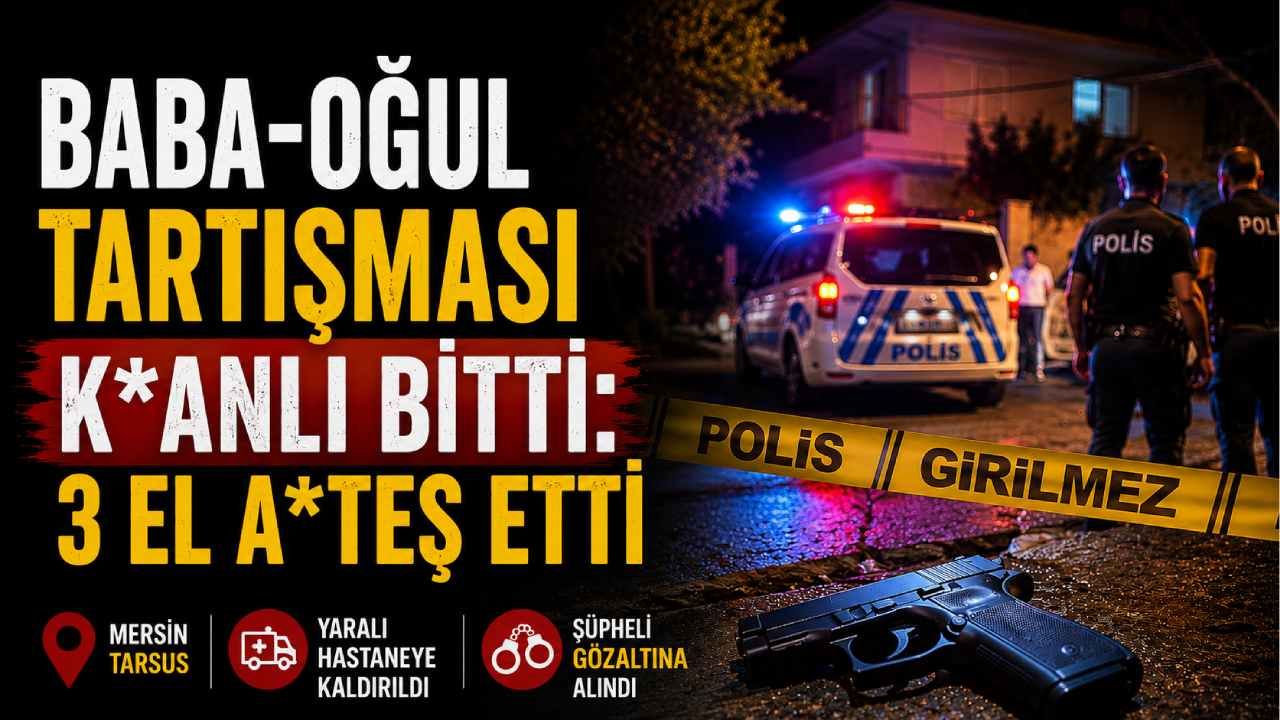 Baba-Oğul Tartışması Kanlı Bitti: 3 el ateş etti